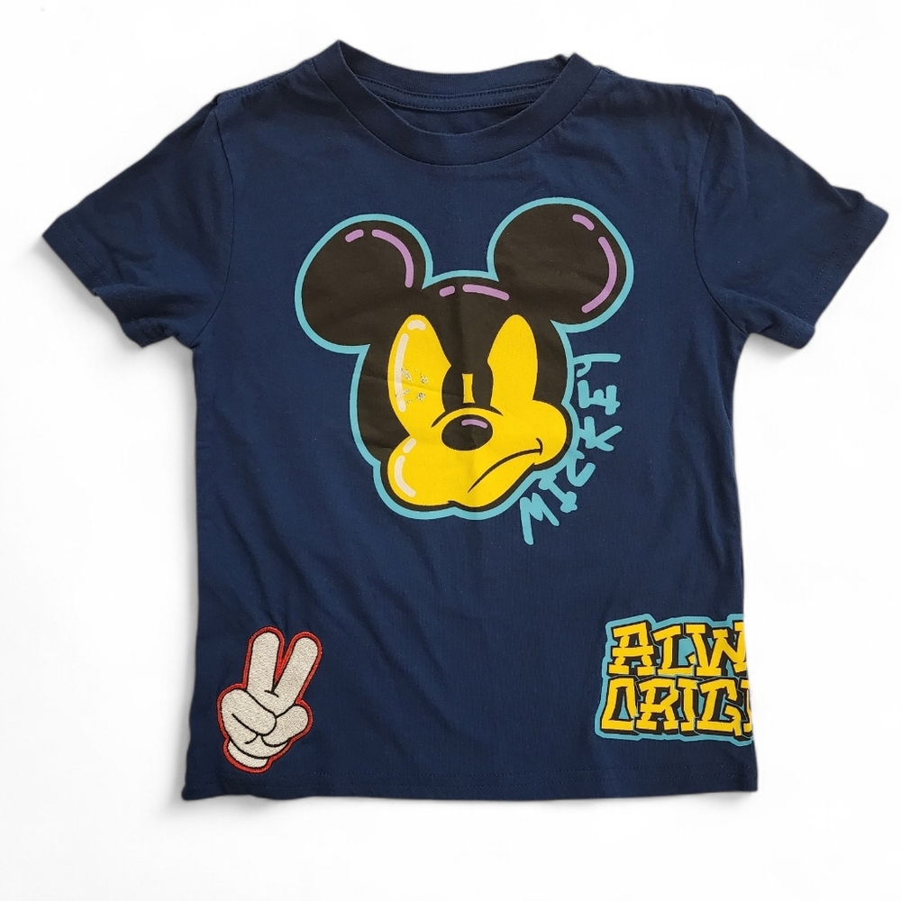 Disney Boys Mickey Mouse Front & Back Print Shirt - Size 6/7